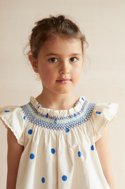 LIVIA blouse Dots Blue