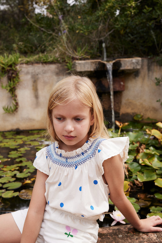 LIVIA blouse Dots Blue