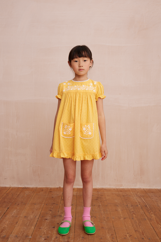 LOUISA dress Dobby Apricot