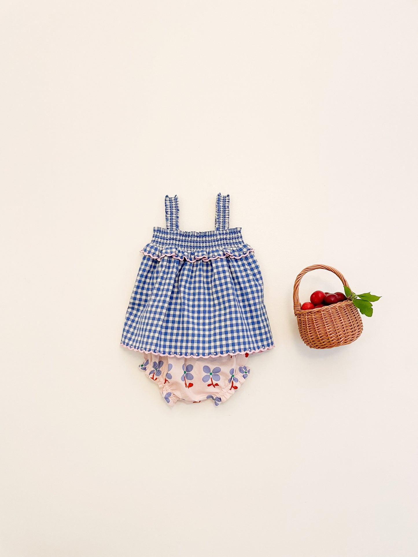 IRIS blouse Gingham Blue