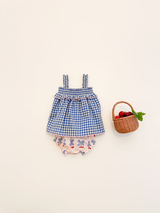 Blouse IRIS Gingham Blue