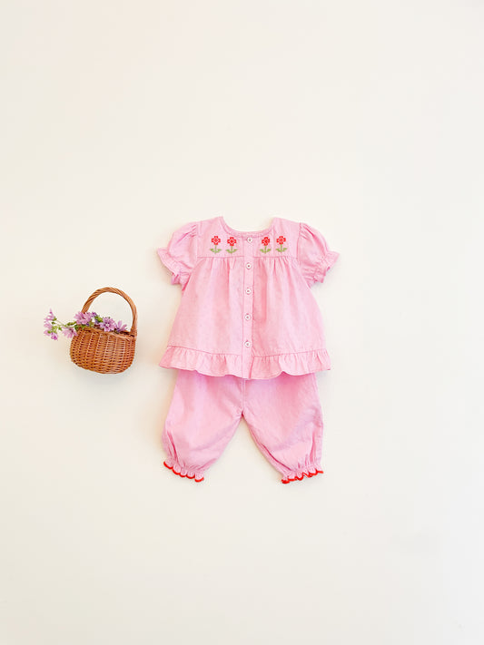 LANA baby blouse Dobby Rose