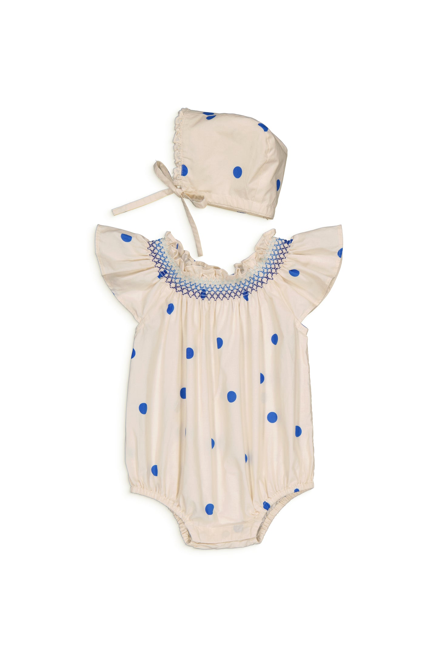 Bonnet LEO Dots blue