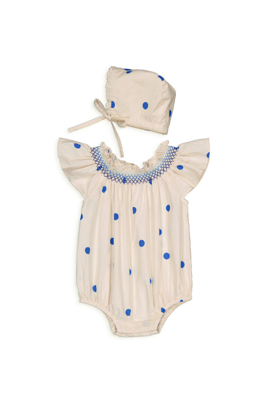 Bonnet LEO Dots blue