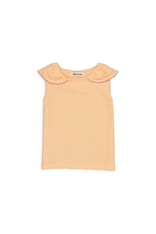 LESLIE t-shirt Pointelle Peach