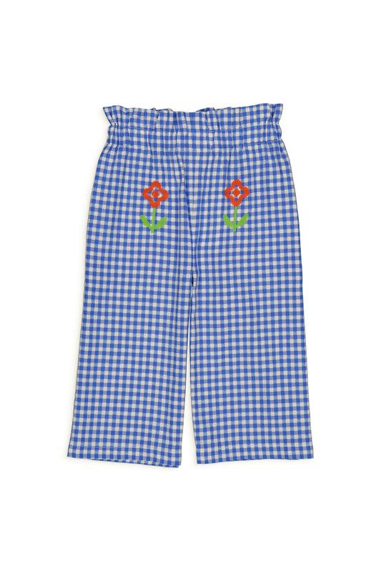 LIZY short pant Gingham Blue