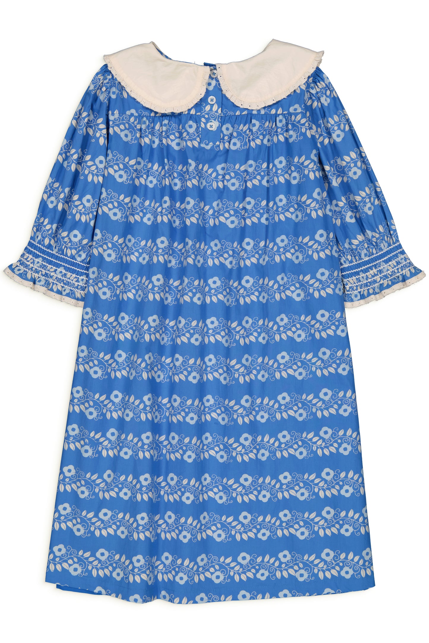 LOULOU smocked dress Farandole Blue