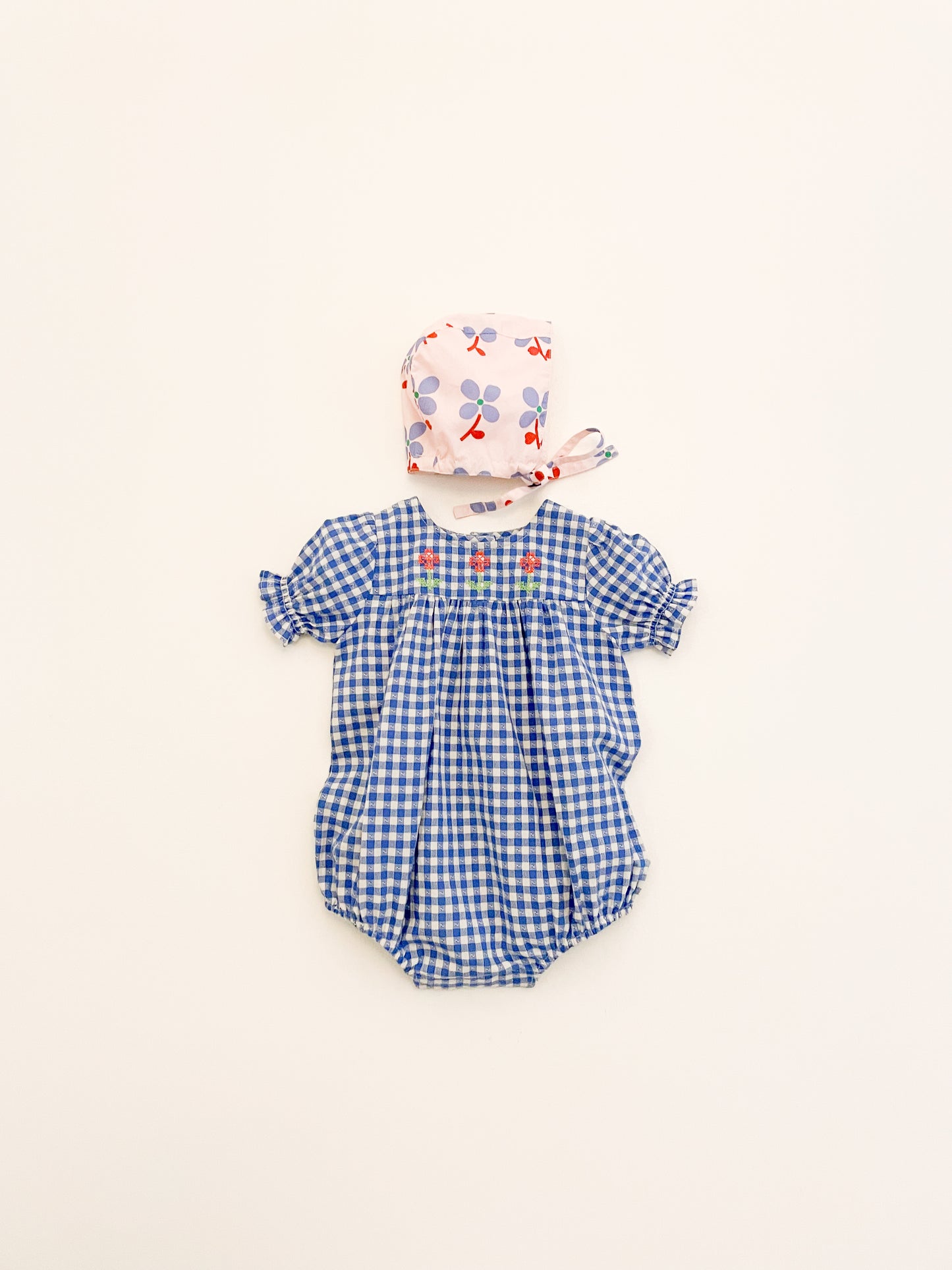 LUCETTE romper Gingham Blue