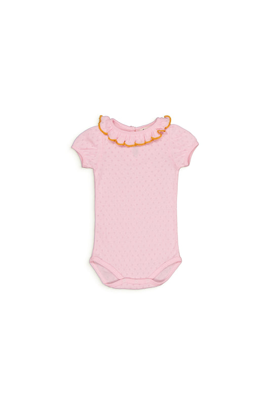 PERRINE baby body Pointelle Rose