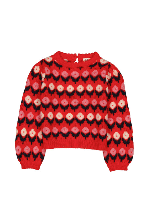 Cleophee Jumper Fleurette Red