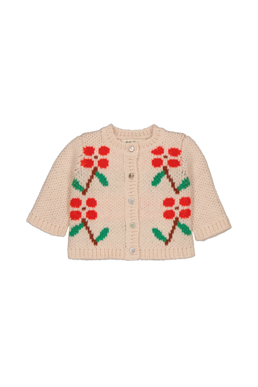 Cardigan bébé Jeannette Coquelicot