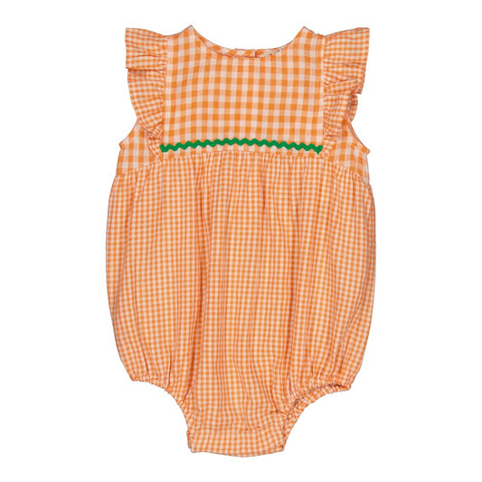 Titi baby Romper Gingham Apricot