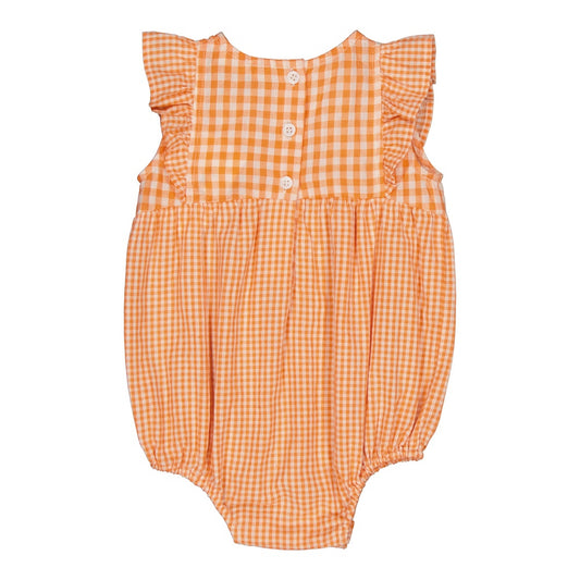 Titi baby Romper Gingham Apricot